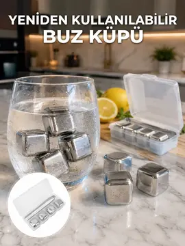 Hızlı Soğutma Özellikli Paslanmaz Metal Buz Küpü Takımı Yeni Nesil