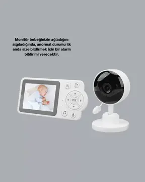 Gece Görüşlü Bebek Kamerası Ninni ve Alarm Özellikli Yeni Nesil