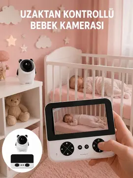 Geniş Ekranlı Bebek Monitörü Ağlama Algılama Özellikli Yeni Nesil