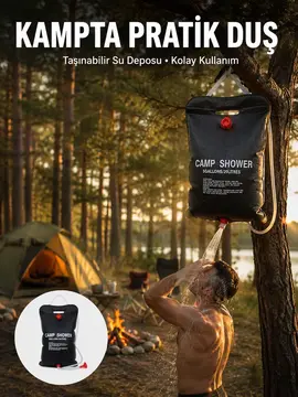 Taşınabilir Kamp Duşu Solar Isıtmalı 20 Litre Su Kapasiteli Hijyen Çözümü Yeni Nesil