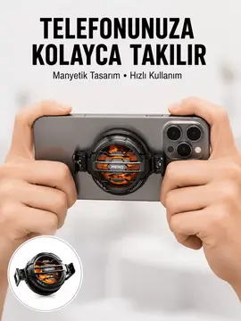 Telefon Soğutucu | LED Işık Efektli | Power Aparatlı | Sessiz ve Taşınabilir Model Yeni Nesil