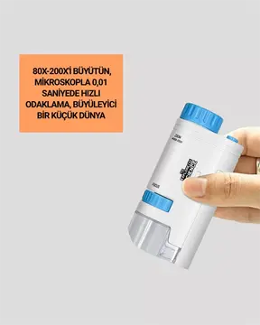 ABS Gövdeli Öğrenci ve Hobi Mikroskobu – Mavi Renk Yeni Nesil