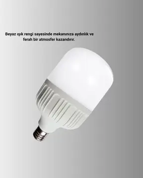 Acil Durumlara Uygun Şarjlı Torch LED Ampul 30 Watt Yeni Nesil