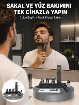 Çok Fonksiyonlu 9’u 1 Arada Tıraş Makinesi Şarjlı Saç Sakal Düzeltici Yeni Nesil