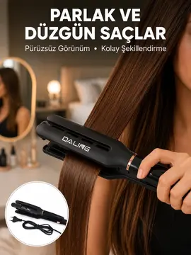 Saç Düzleştirici Seramik Plakalı 230C Hızlı Isınma 360° Kablo Yeni Nesil