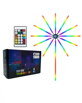 Modüler RGB LED Duvar Işığı Havai Fişek Efektli Uzaktan Kumandalı Yeni Nesil