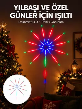 Akıllı RGB LED Havai Fişek Duvar Lambası Kumandalı ve Uygulama Kontrollü Yeni Nesil