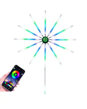 Akıllı RGB LED Havai Fişek Duvar Lambası Kumandalı ve Uygulama Kontrollü Yeni Nesil
