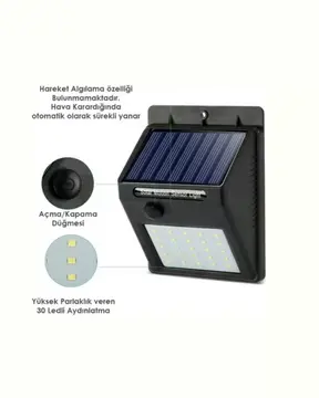 Kablosuz Solar LED Lamba | Bahçe Veranda Merdiven Işığı Otomatik Aç-Kapa Sensörlü Yeni Nesil