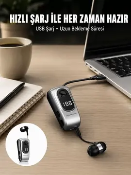 Dijital Ekranlı Bluetooth Kulaklık – Titreşimli Bildirim 25 Saat Kullanım Yeni Nesil