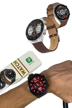 Akıllı Saat Çelik Kordon Çağrı Cevaplama Amoled Ekran Titreşimli Uyku ve Sağlık Takibi Yeni Nesil