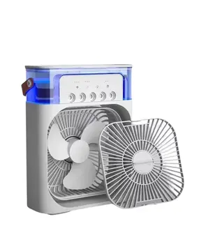 Taşınabilir 3'ü 1 Arada Mini Fan | Nemlendirici + Soğutucu + Gece Lambası Yeni Nesil