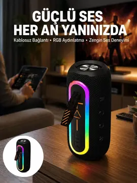 Bluetooth Hoparlör Uzun Pil Ömrü Taşınabilir Yüksek Ses Kaliteli Yeni Nesil