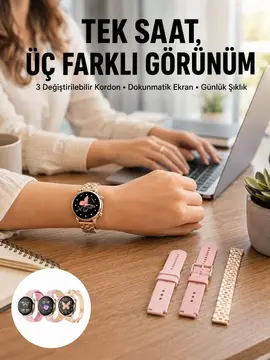 Akıllı Saat – Dokunmatik Ekran Spor Modu ve Kalp Atış Sensörü Yeni Nesil