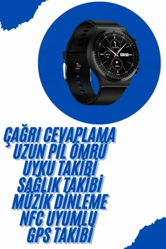 Akıllı Saat Yeni Nesil Üç Kordonlu Nabız Ölçer Çağrı Cevaplama Yeni Nesil