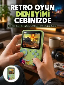 G5 Game Box Retro Mini Oyun Konsolu – 500 Dahili Oyun Yeni Nesil