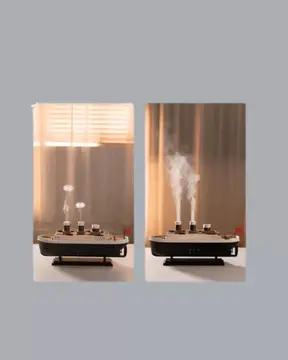 Ultra Sessiz Titanik Gemi LED Işıklı Aroma Difüzörü Oda Nemlendirici Yeni Nesil