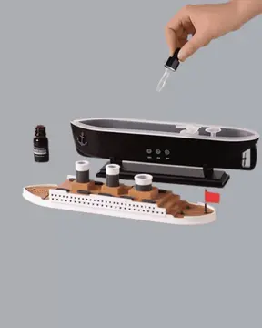 Ultra Sessiz Titanik Gemi LED Işıklı Aroma Difüzörü Oda Nemlendirici Yeni Nesil