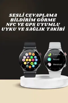 Akıllı Saat Çoklu Kordon Seçeneği Amoled Ekran Çok Fonksiyonlu Bluetooth Bağlantılı Yeni Nesil