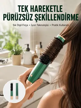 Düzleştirici Fırça Saç Düzleştirici Arada Fön Tarak Taşınabilir Yeni Nesil