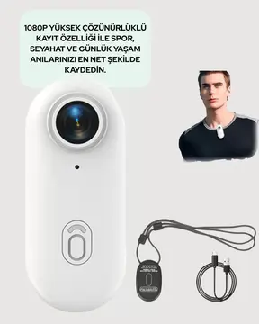 Geniş Açı Lensli WiFi Spor ve Vlog Kamerası Yeni Nesil