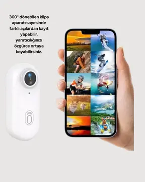360° Klipsli Manyetik Spor Kamera Yüksek Çözünürlük Yeni Nesil