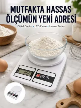 10 Kg Kapasiteli LCD Ekranlı Dijital Mutfak Tartıs Yeni Nesil