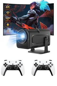 Çift Kollu Game Box Projeksiyon Cihazı Kumandalı Android Tv Dahili Hoparlör Yeni Nesil