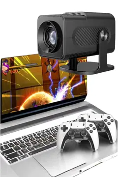 Çift Kollu Game Box Projeksiyon Cihazı Kumandalı Android Tv Dahili Hoparlör Yeni Nesil