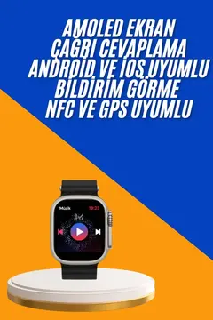Akıllı Saat Çok Fonksiyonlu Unısex Sosyal Medya Girişli Bluetooth Bağlantılı Yeni Nesil