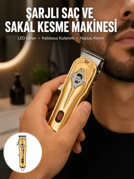 Ergonomik Tasarımlı Hafif ve Taşınabilir Profesyonel Tıraş Makinesi Yeni Nesil
