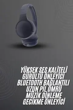 Kablosuz Bluetooth Kulaklık Kulak Üstü Ayarlanabilir Uzun Ömürlü Yeni Nesil