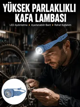 Hafif ve Taşınabilir Kamp Kafa Lambası Ayarlanabilir Işık Yeni Nesil