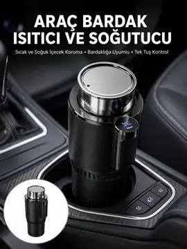Isıtma Soğutma Özellikli Araç Bardaklığı Çakmak Girişli Akıllı Yeni Nesil