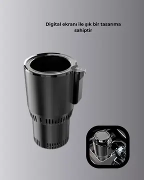 Isıtma Soğutma Özellikli Araç Bardaklığı Çakmak Girişli Akıllı Yeni Nesil