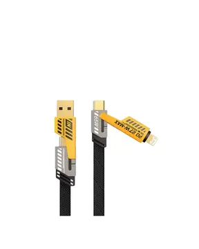 65W 4'ü 1 Arada Çoklu Şarj Kablosu – USB-C USB-A Lightning Veri ve Şarj Desteği Yeni Nesil