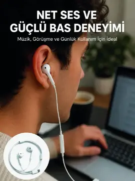 Kablolu Type C Kulak İçi Kulaklık Kristal Netliğinde Ses Kalitesi Yeni Nesil