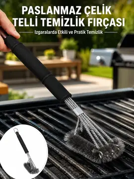 Izgara ve Barbekü Temizleme Fırçası Dayanıklı Tasarım Yeni Nesil