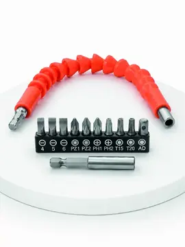 300 mm Esnek Şaftlı Bits Uç Seti Dar Alanlar İçin Vida Sökme ve Takma Seti