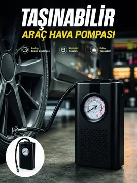 Otomobil Bisiklet ve Motosiklet İçin Taşınabilir Lastik Hava Pompası