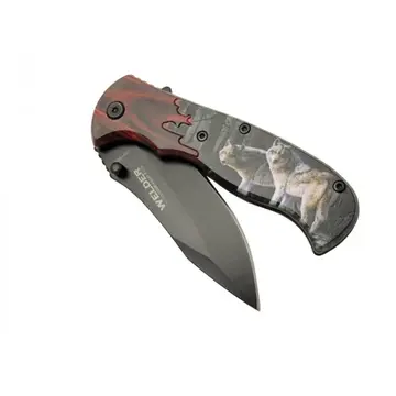 Kurtlu Çakı 20 Cm Yarı Otomatik , Kemerlikli