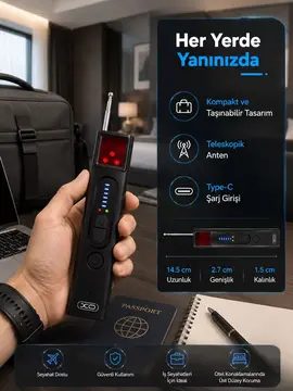 5 Kademeli Hassasiyet Ayarlı Kablosuz Sinyal Dedektörü