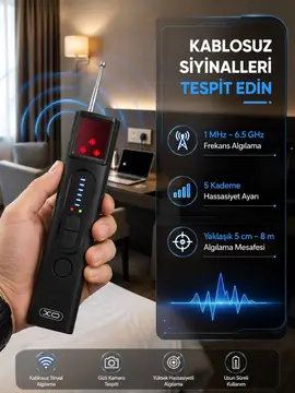 Profesyonel Gizli Kamera ve Kablosuz Sinyal Dedektörü