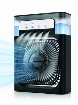 Püskürtmeli Masaüstü Fan 5 Başlıklı Serinletici 600 ml Su Haznesi 3 Kademe Fan Type-C Bağlantı