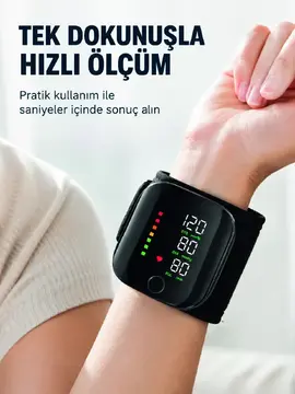 Bilekten Dijital Tansiyon Ölçer Geniş Ekran ve Kolay Okunabilir Gösterge