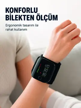 Şarj Edilebilir Bilekten Tansiyon Aleti Tek Tuşla Ölçüm