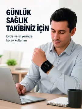 Şarjlı Bilekten Dijital Tansiyon Ölçer Geniş LCD Ekranlı