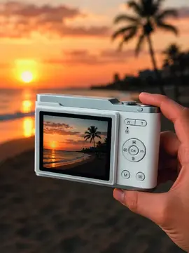 Beyaz 4K Dijital Kamera 2.4 İnç HD Ekran ve LED Flaşlı