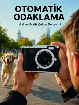 Taşınabilir Dijital Fotoğraf Makinesi LED Flaş ve 18X Dijital Zoom