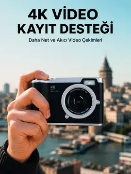 48 MP Dijital Kamera 4K Video Çekim Özellikli Kompakt Tasarım